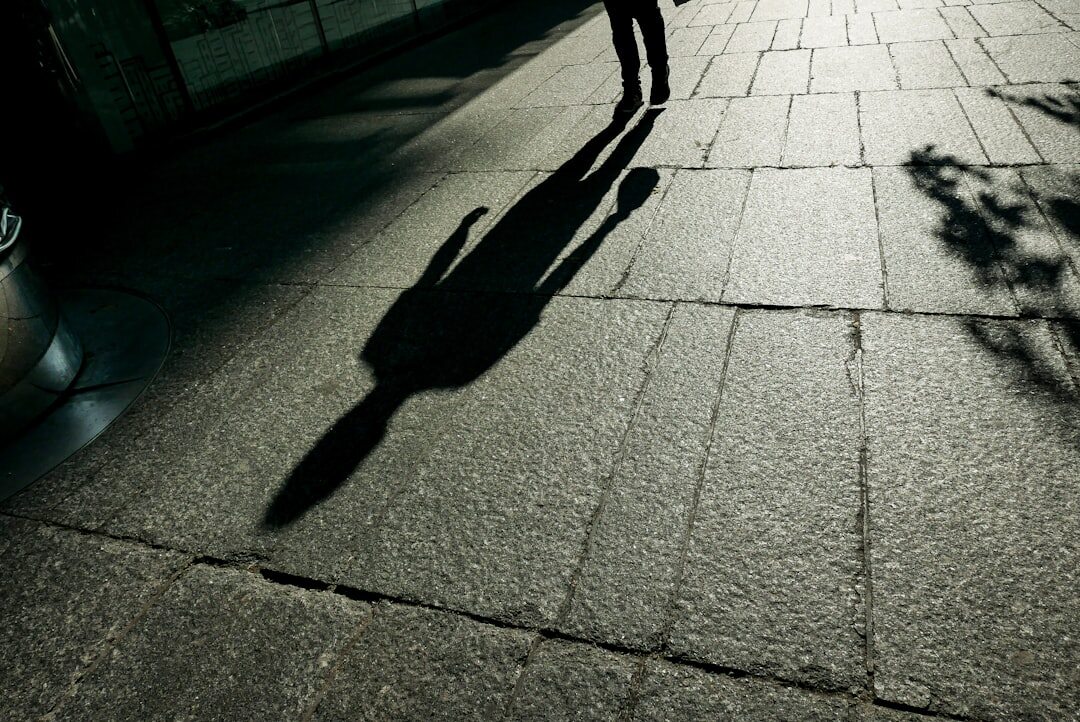 mysterious man in shadow